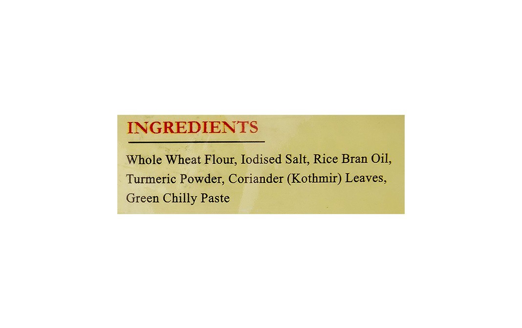 Daadi's Golden Wheat Crisps Chilly Kothmir Khakhra   Pack  180 grams
